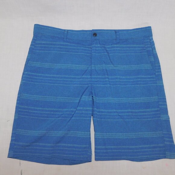PGA TOUR Mens 36 x 9 Two Tone Blue Striped performance golf Shorts - Picture 9 of 9